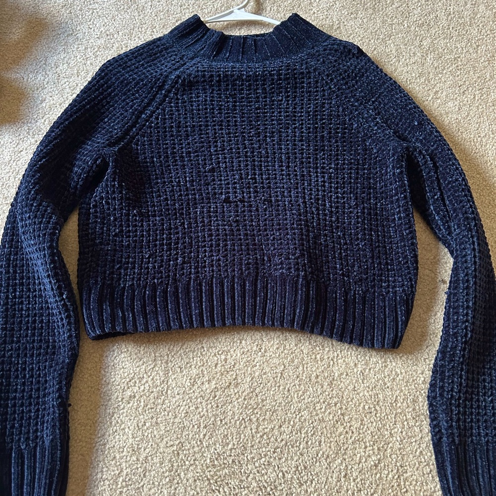 Knit blue sweater